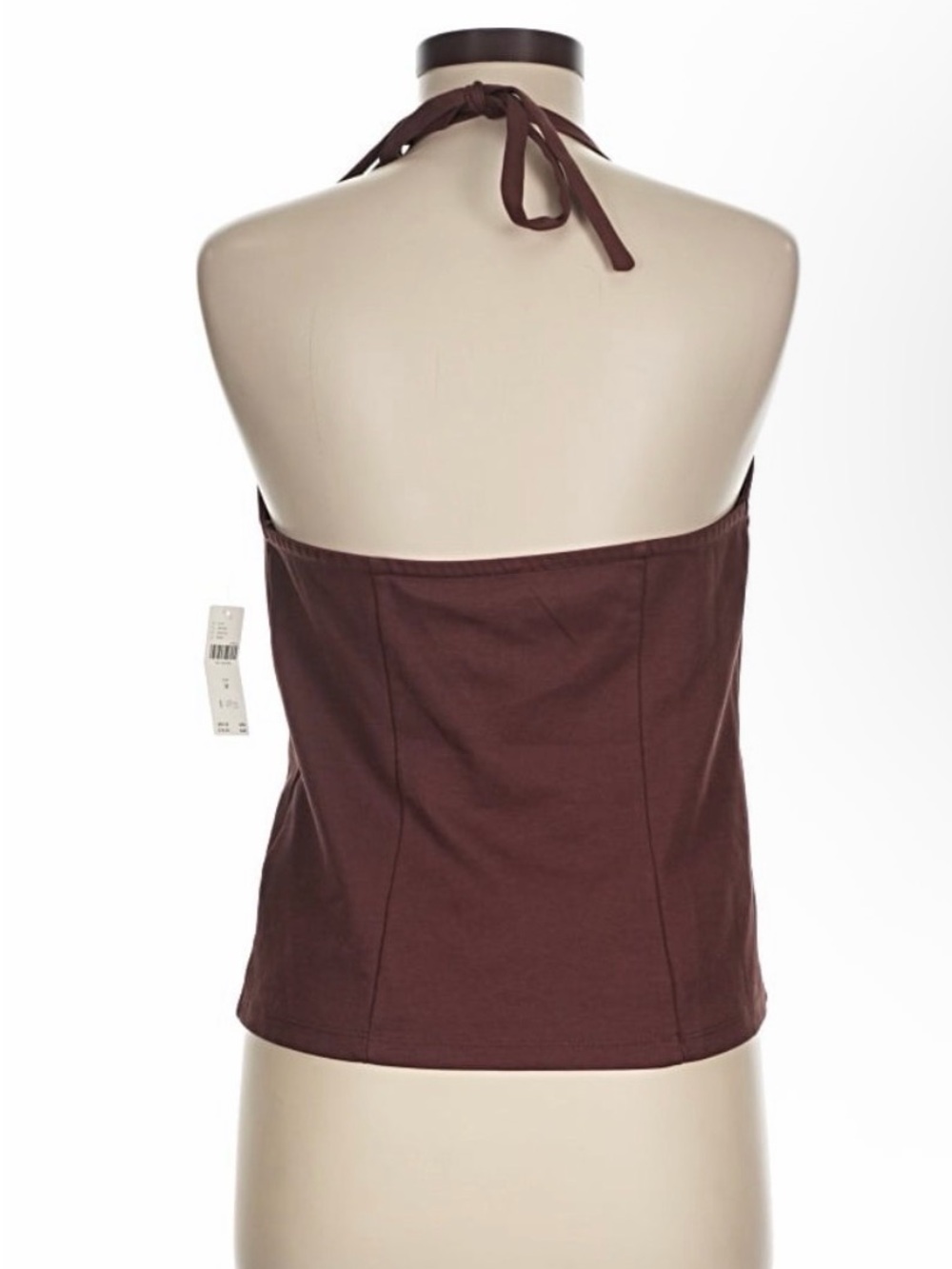 NWT Anthropologie Plum / Brown Halter Button-Front Tank Top - Picture 3 of 3
